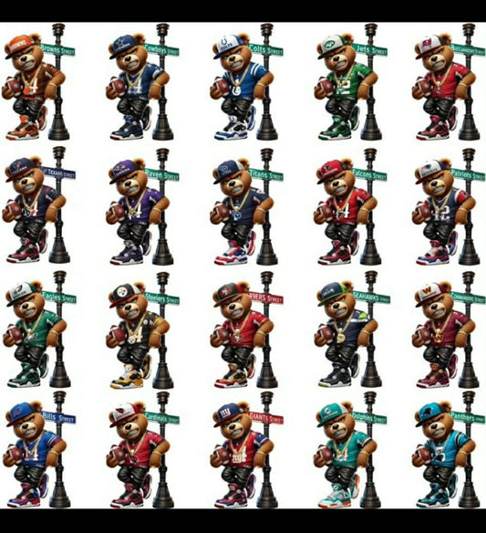 32 Street Pole Teddy NFL Designs PNG