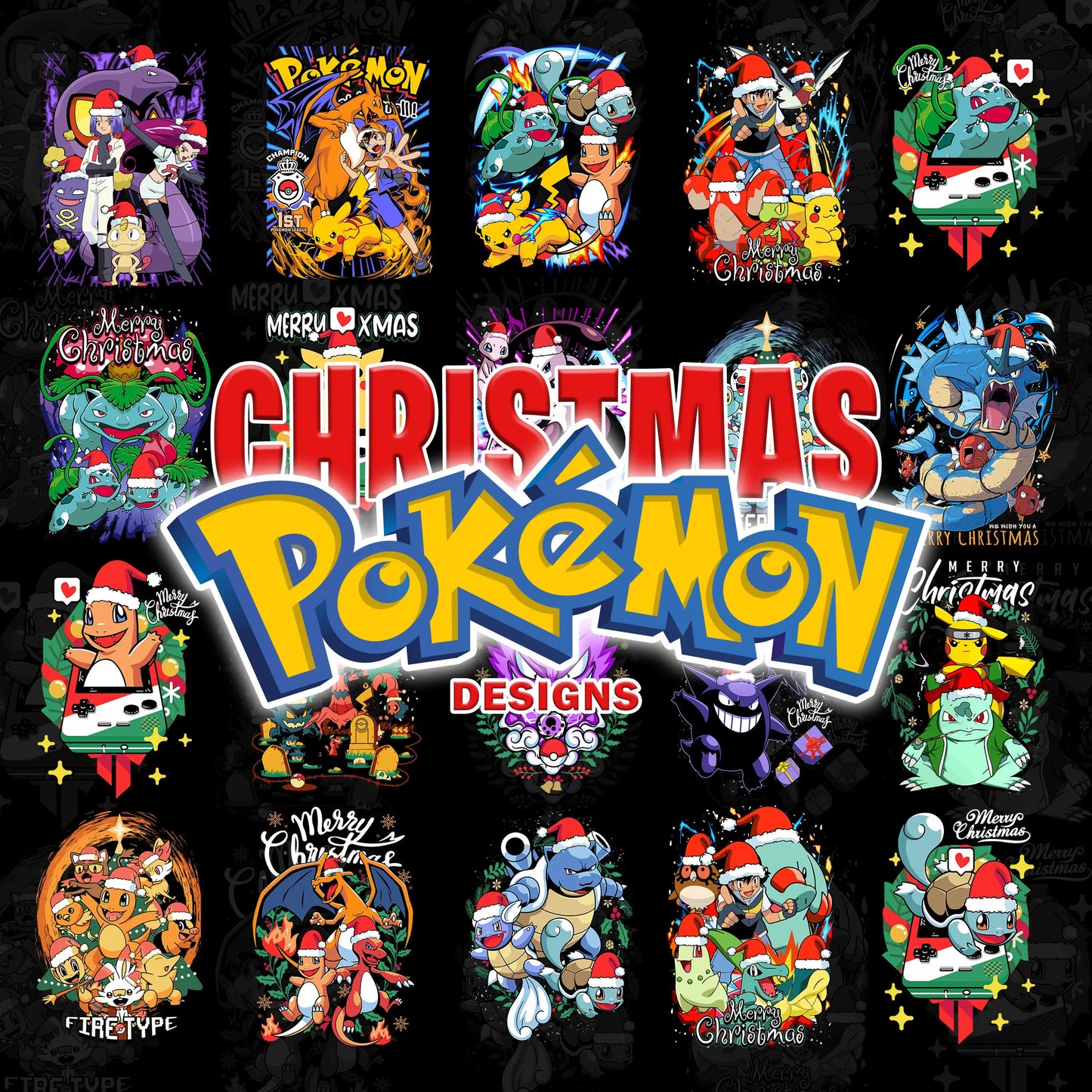 Christmas Pokemon T Shirt Designs TeeGrapphics