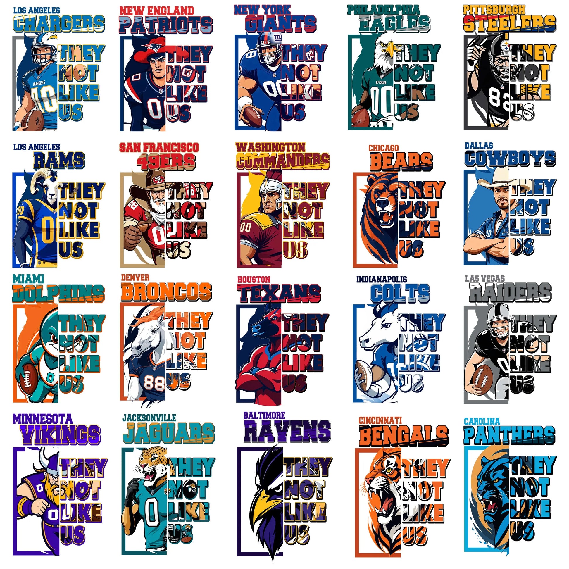 Exclusive They Not Like Us NFL T Shirt Designs TeeGrapphics