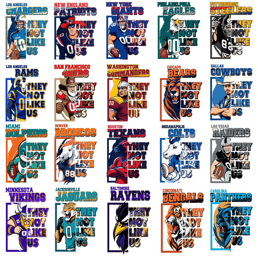 Exclusive They Not Like Us NFL T Shirt Designs TeeGrapphics