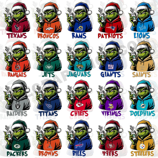 Grinch NFL T Shirt Designs TeeGrapphics