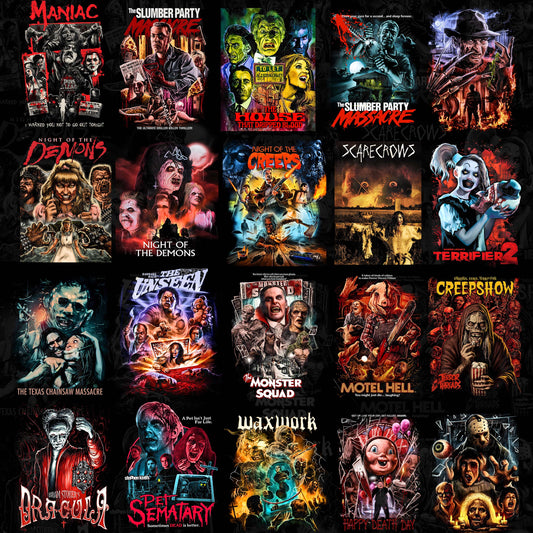 35 Horror Halftone T Shirt Designs