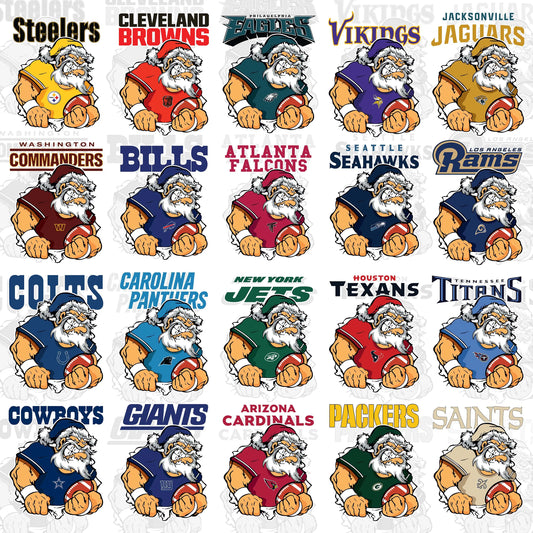NFL Santa T Shirt Designs TeeGrapphics