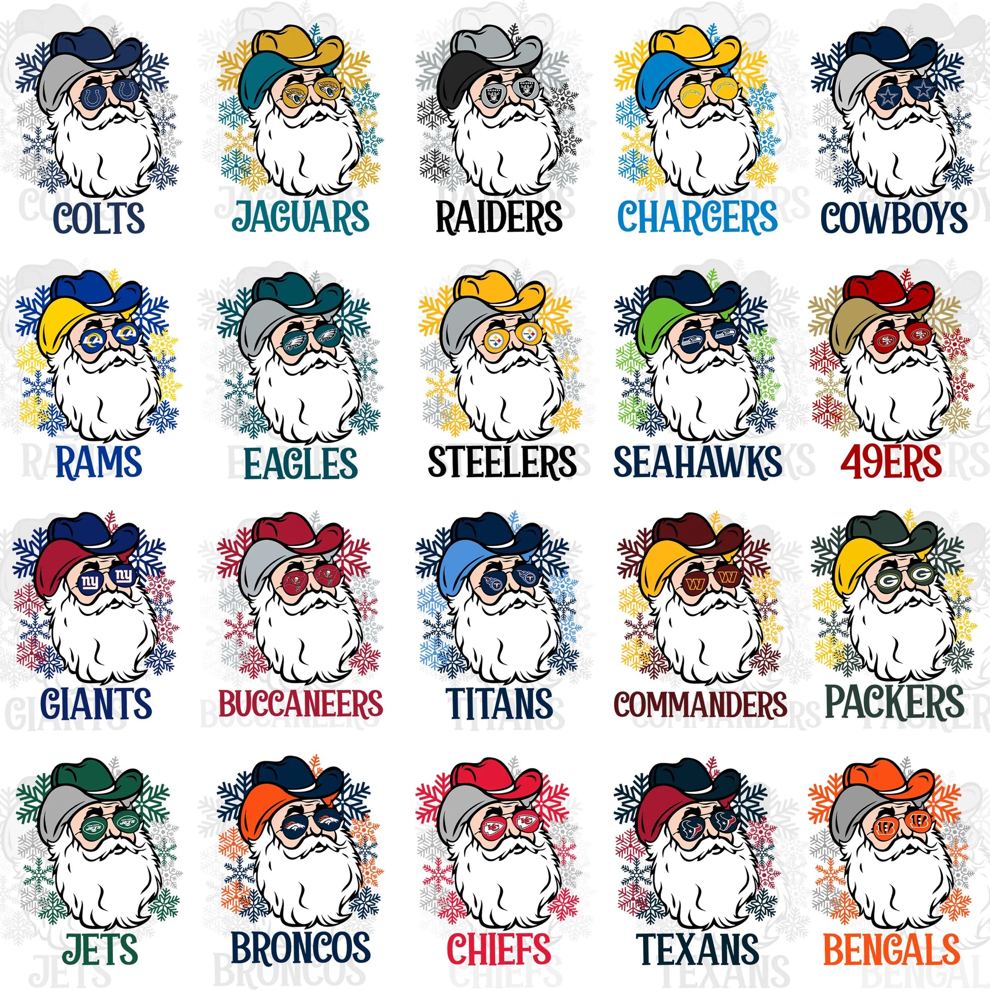 NFL Santa T Shirt Designs, All 32 Teams Included TeeGrapphics