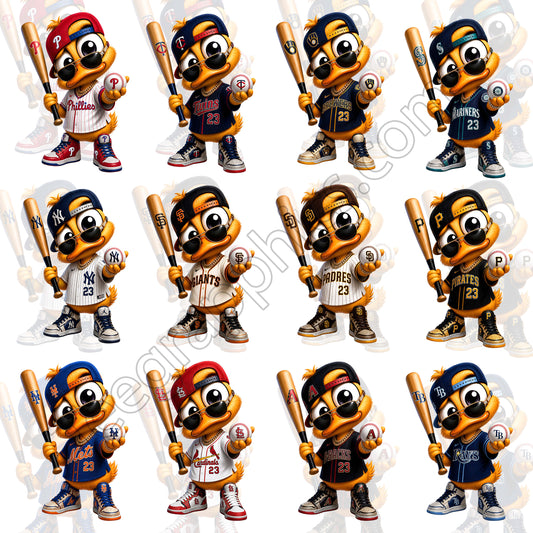 30 Duck MLB T Shirt Designs