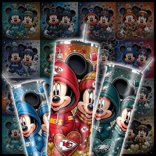 32 Mickey NFL Tumbler Designs FREE Mockups+FREE College Designs
