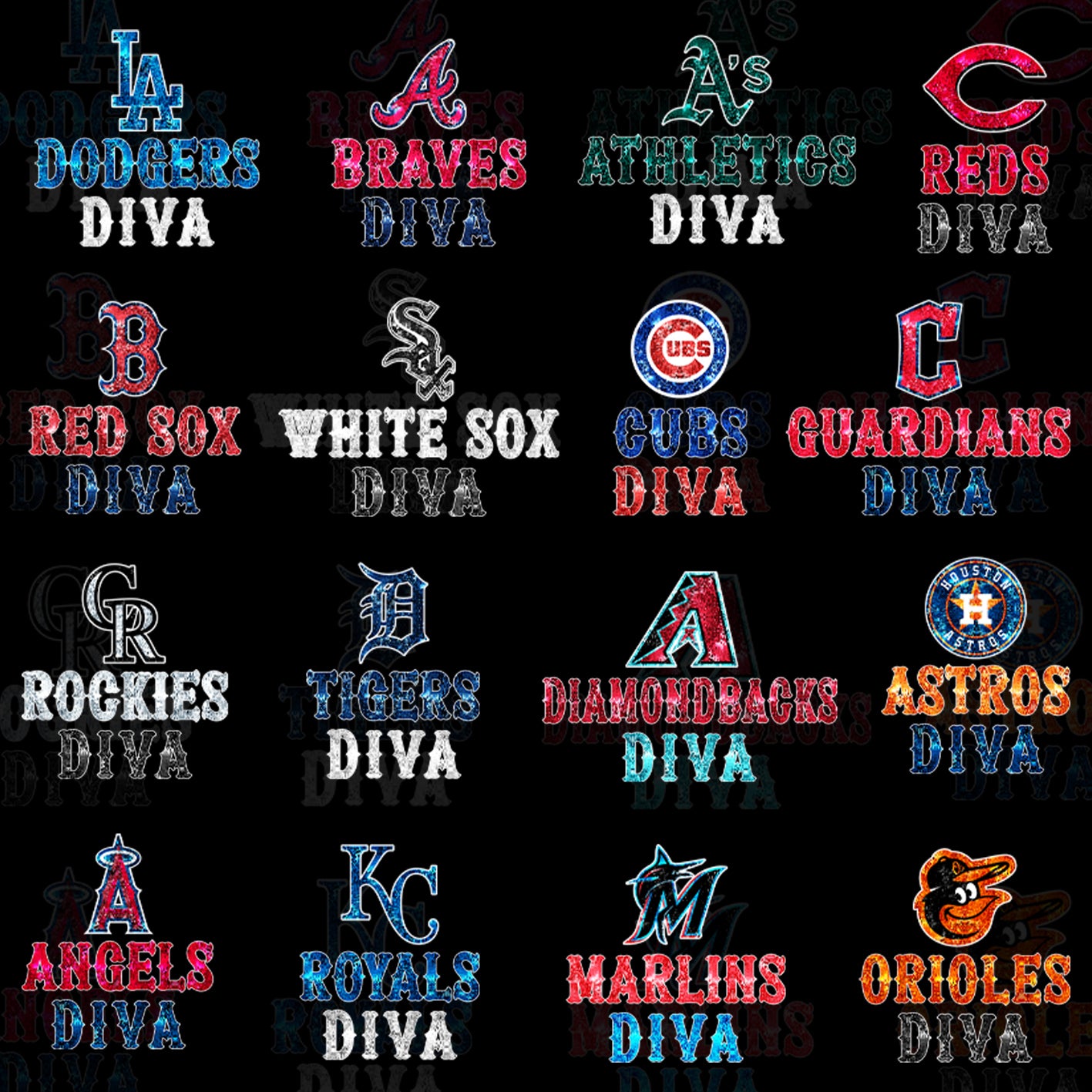 30 MLB Glitter Diva T Shirt Designs