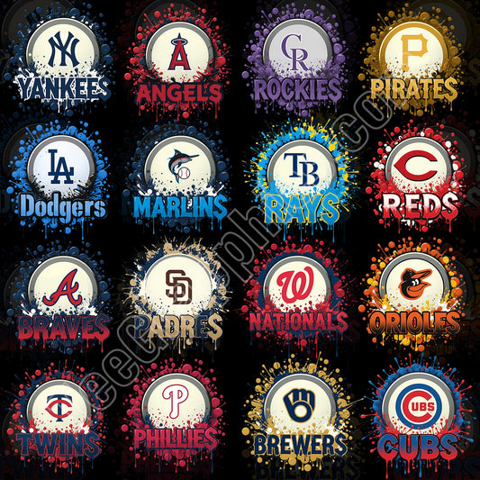 30 Bubble MLB T Shirt Designs