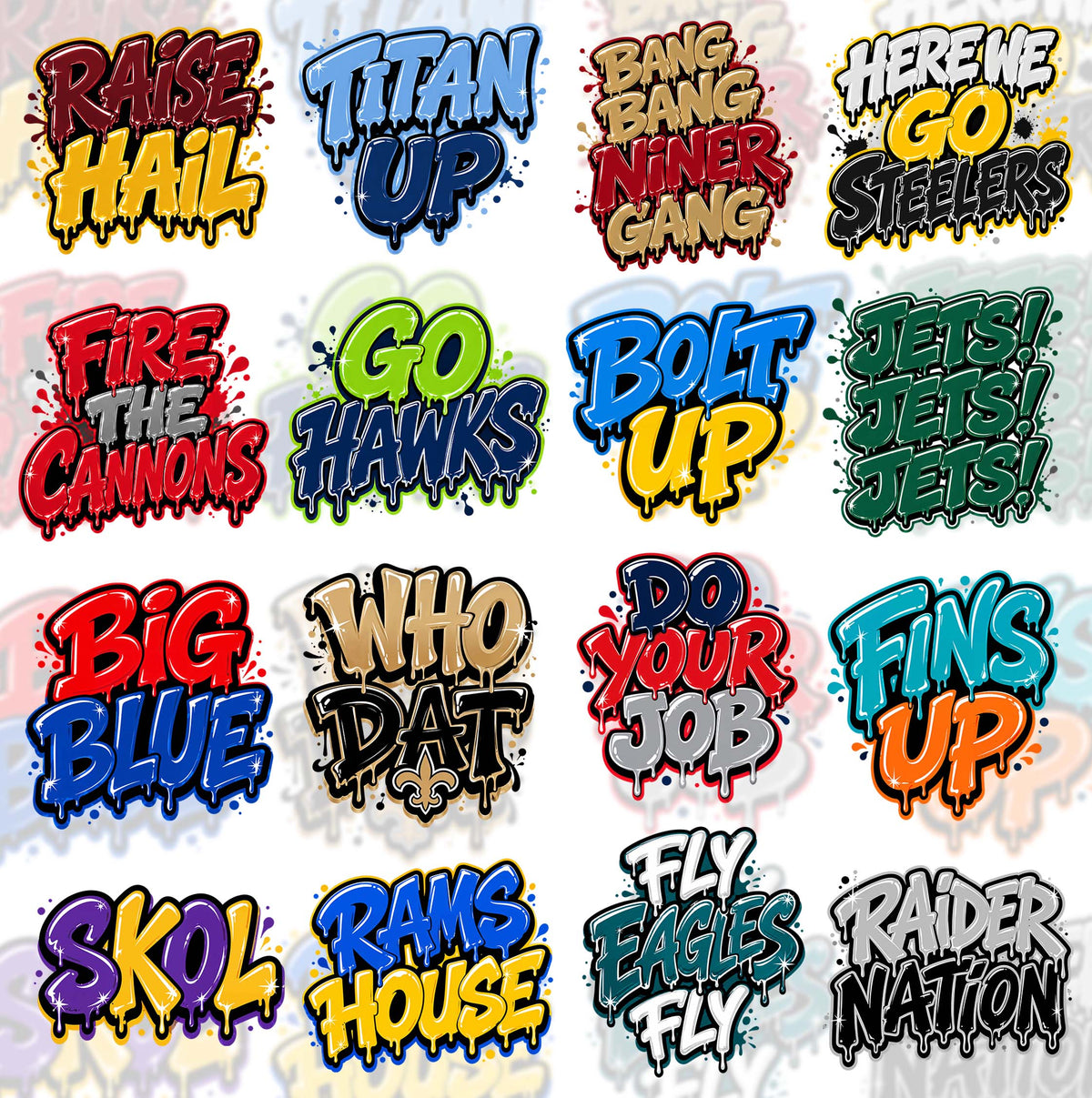 32 NFL Slogan T Shirt Designs, FREE College Teams