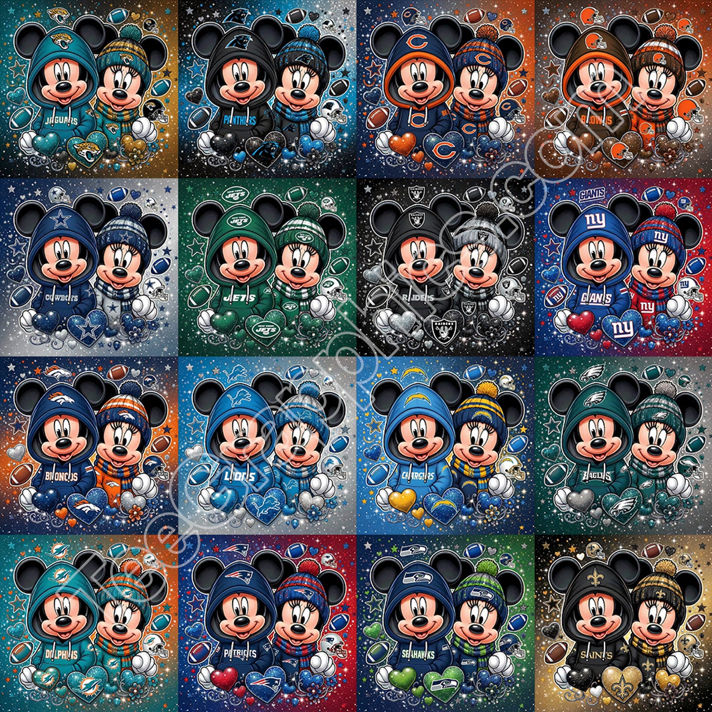 32 Mickey NFL Tumbler Designs FREE Mockups+FREE College Designs