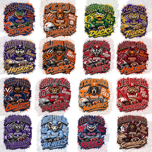 70 Premium College Mascots T Shirt Deisgns