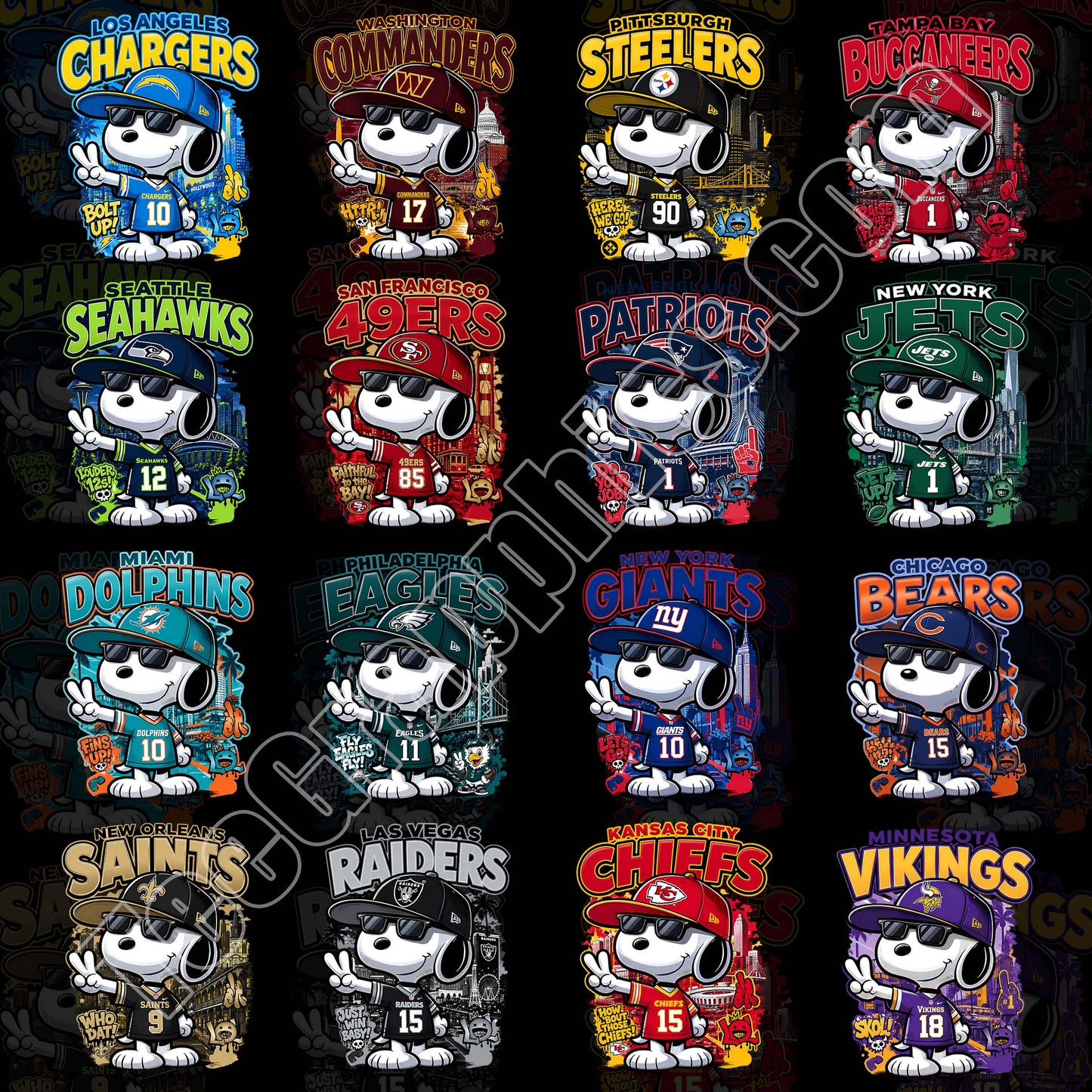 32 Snoopy NFL T Shirt Designs FREE College Teams