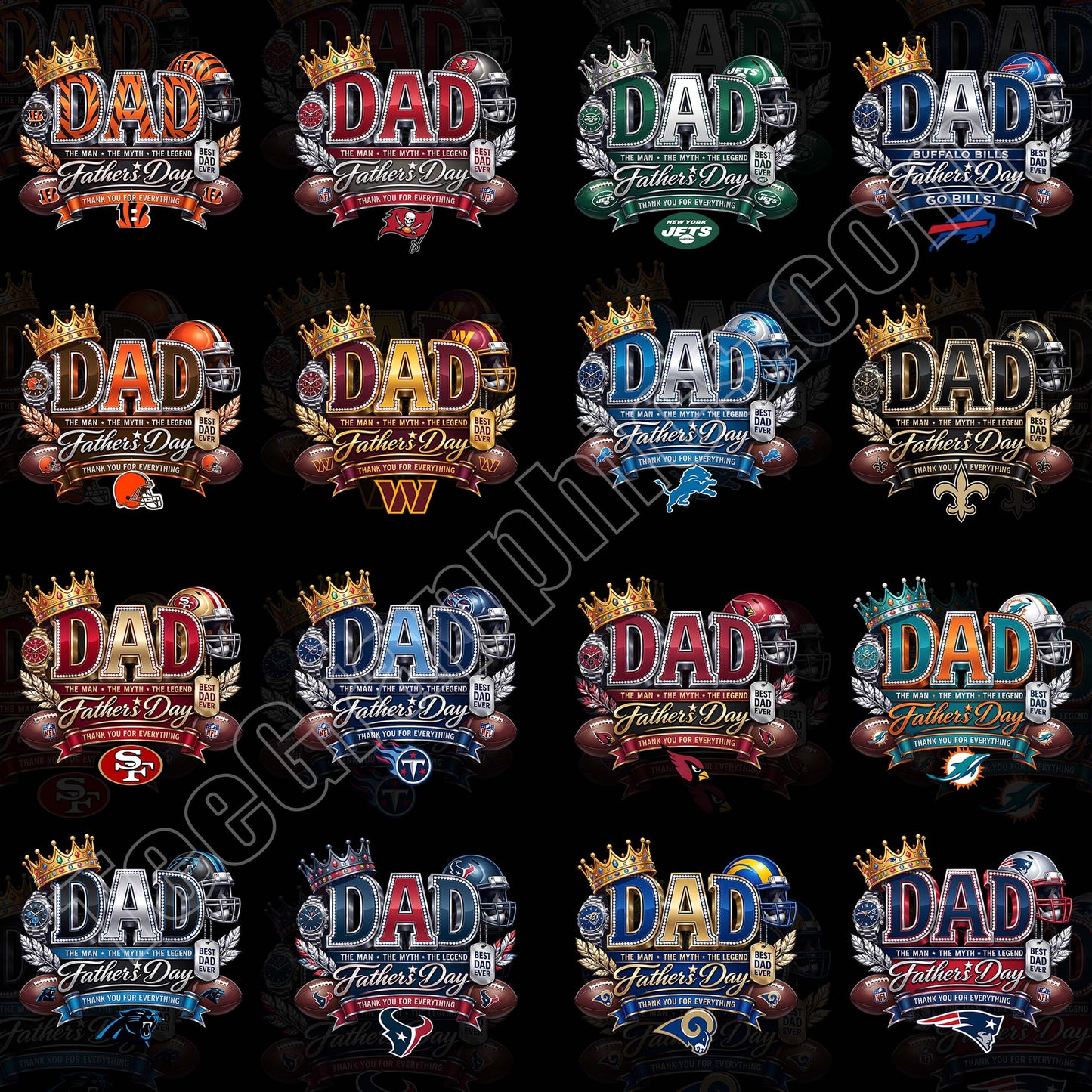 32 Luxury Father's Day NFL Designs FREE College Teams
