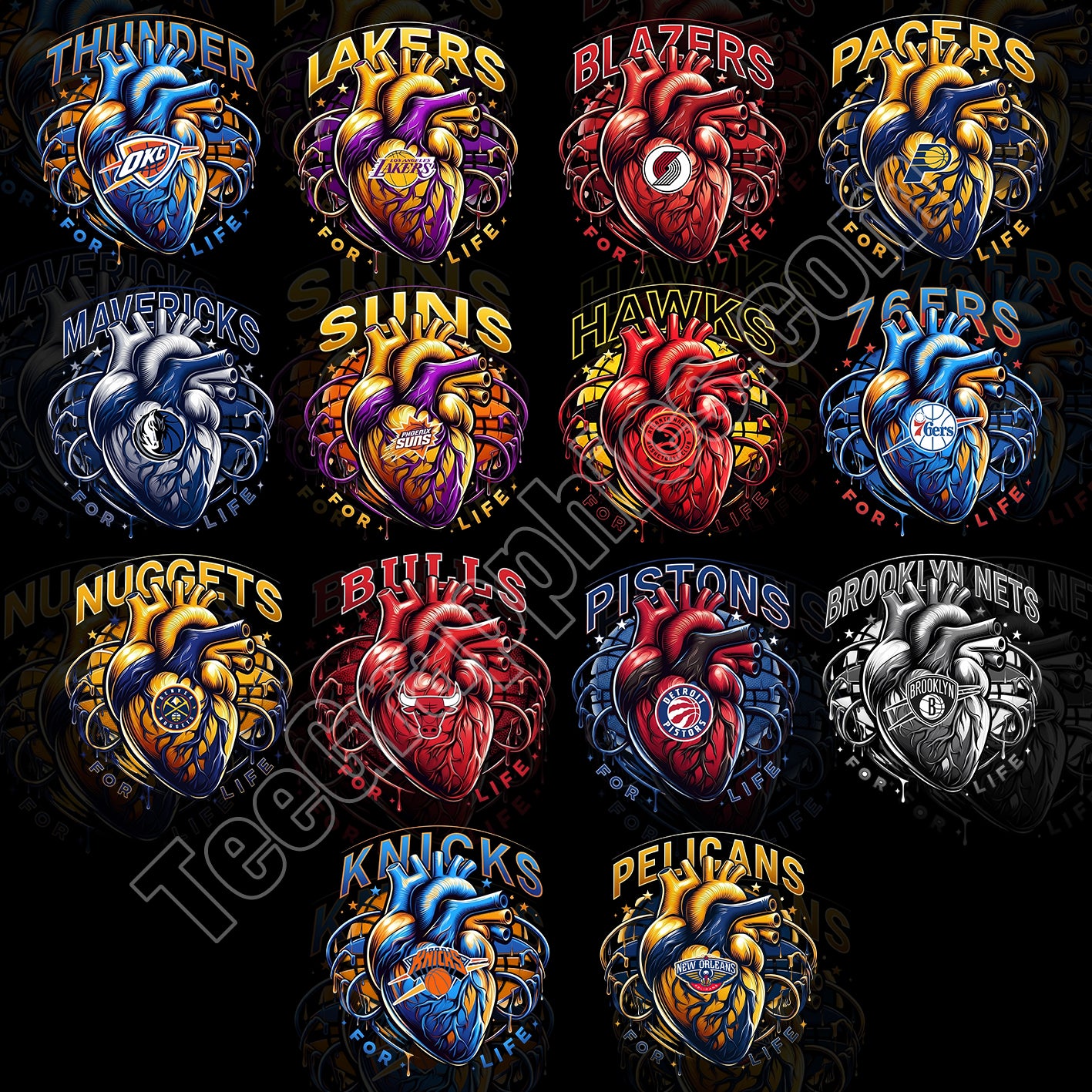 30 Heart NBA T Shirt Designs