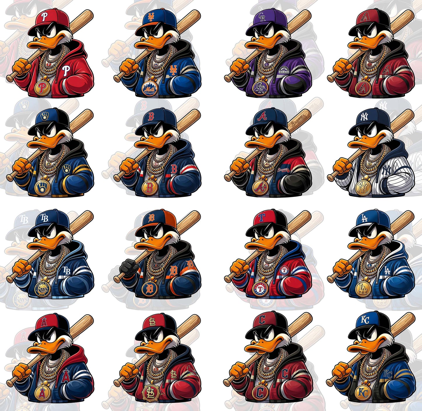 30 Daffy Duck MLB T Shirt Designs