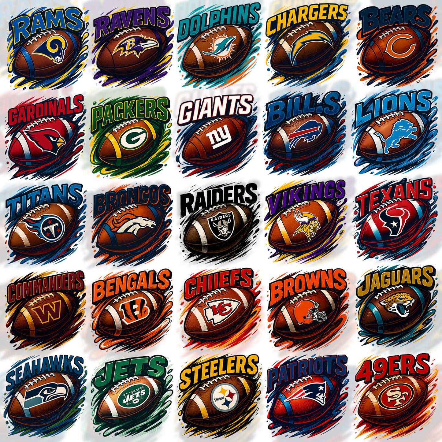 32 NFL Ball T Shirt Designs