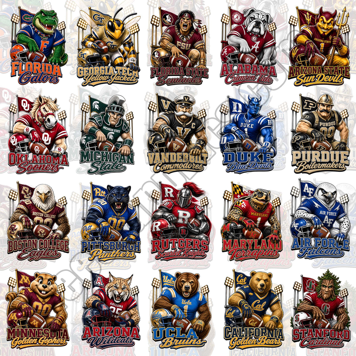 70 Latest College Mascots T Shirt Deisgns
