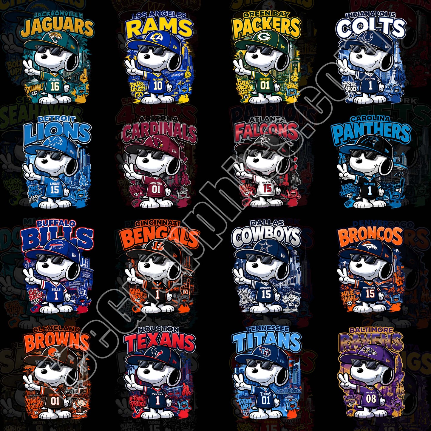 32 Snoopy NFL T Shirt Designs FREE College Teams