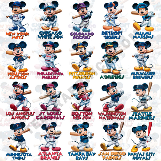Mickey MLB T Shirt Designs