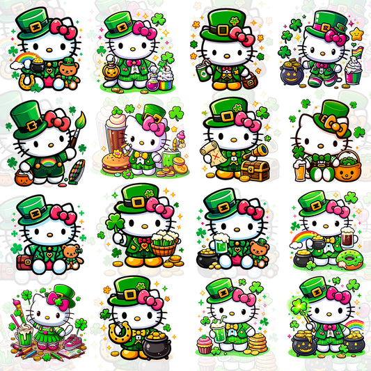 16 Cute Kitty St Patrick's T Shirt Designs