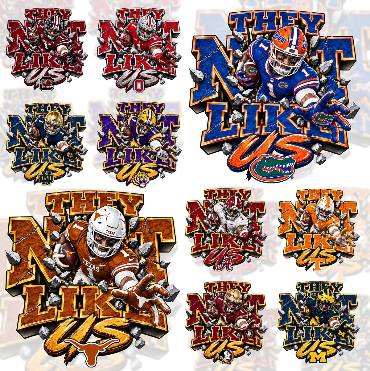32 They Not Like Us NFL T Shirt Designs, FREE College Teams