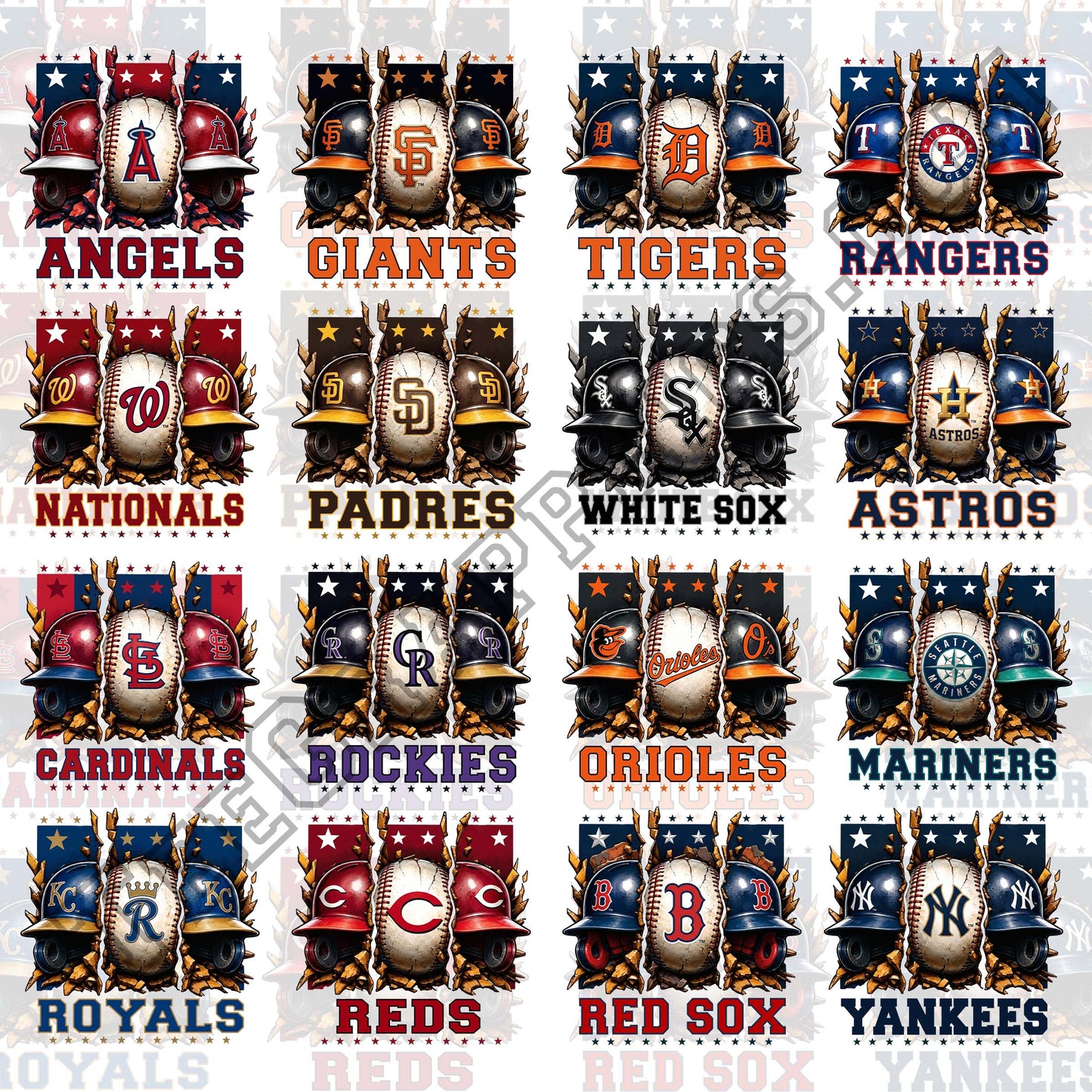 30 MLB Broken Helmet T Shirt Designs