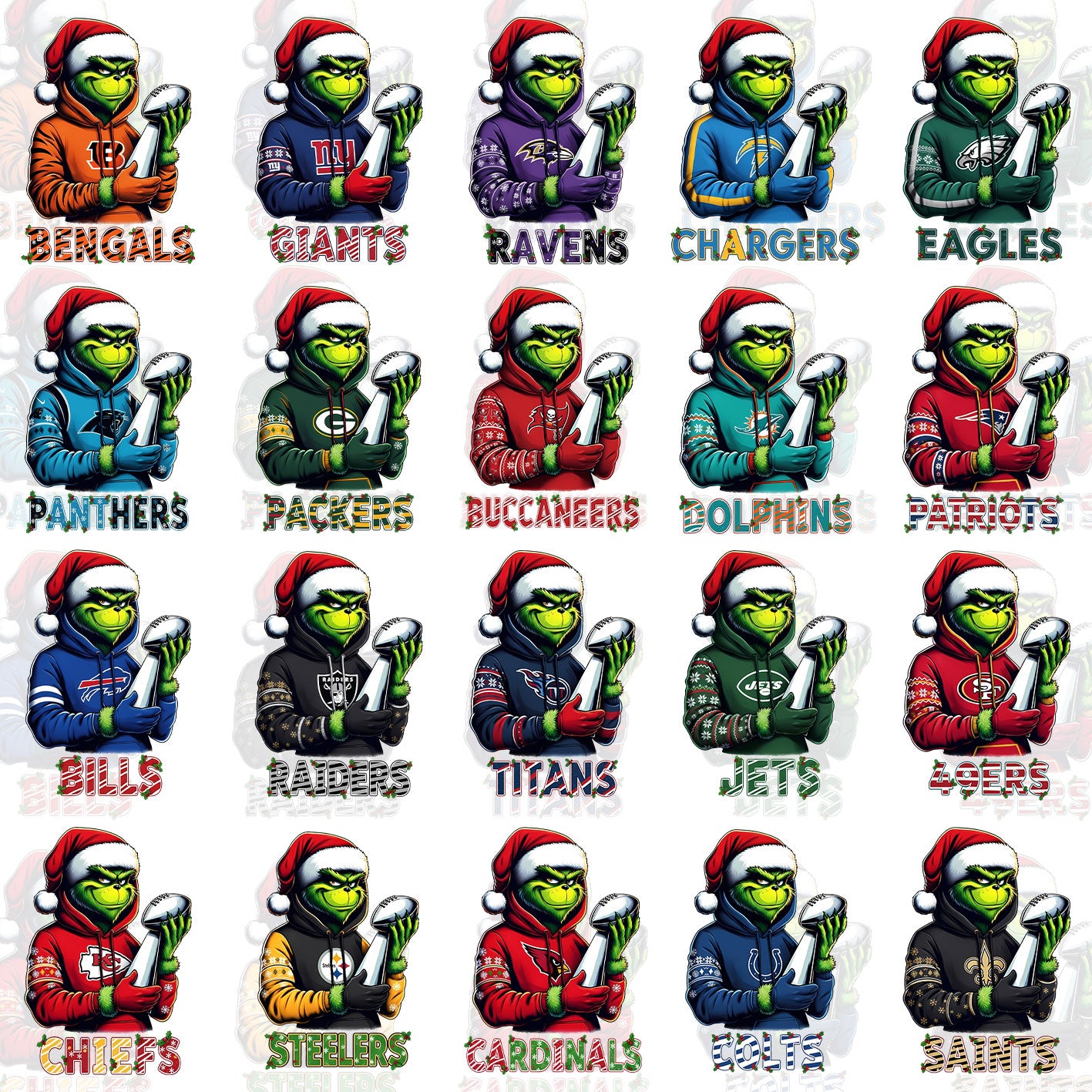 32 Grinch NFL T Shirt Designs Vol4