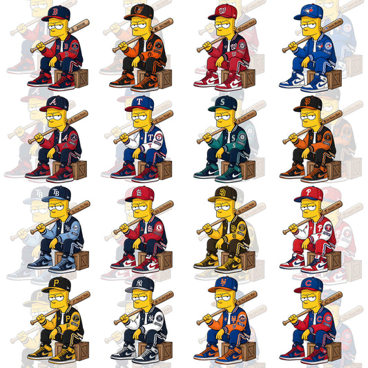 30 Simson Bart MLB T Shirt Designs