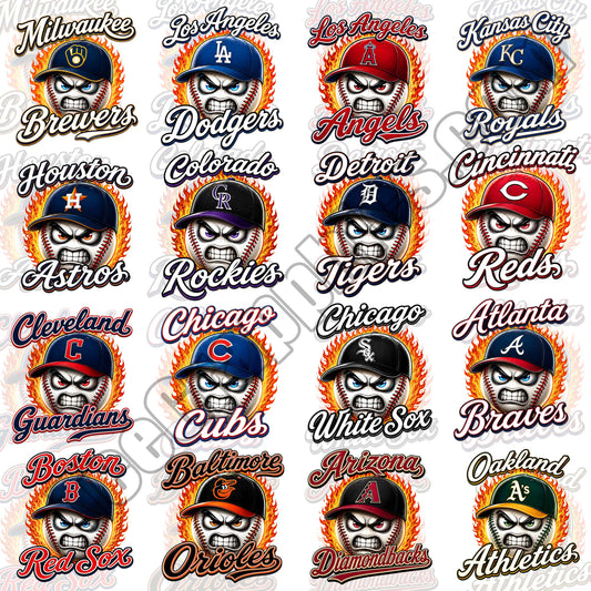 30 MLB Fire Ball T Shirt Designs