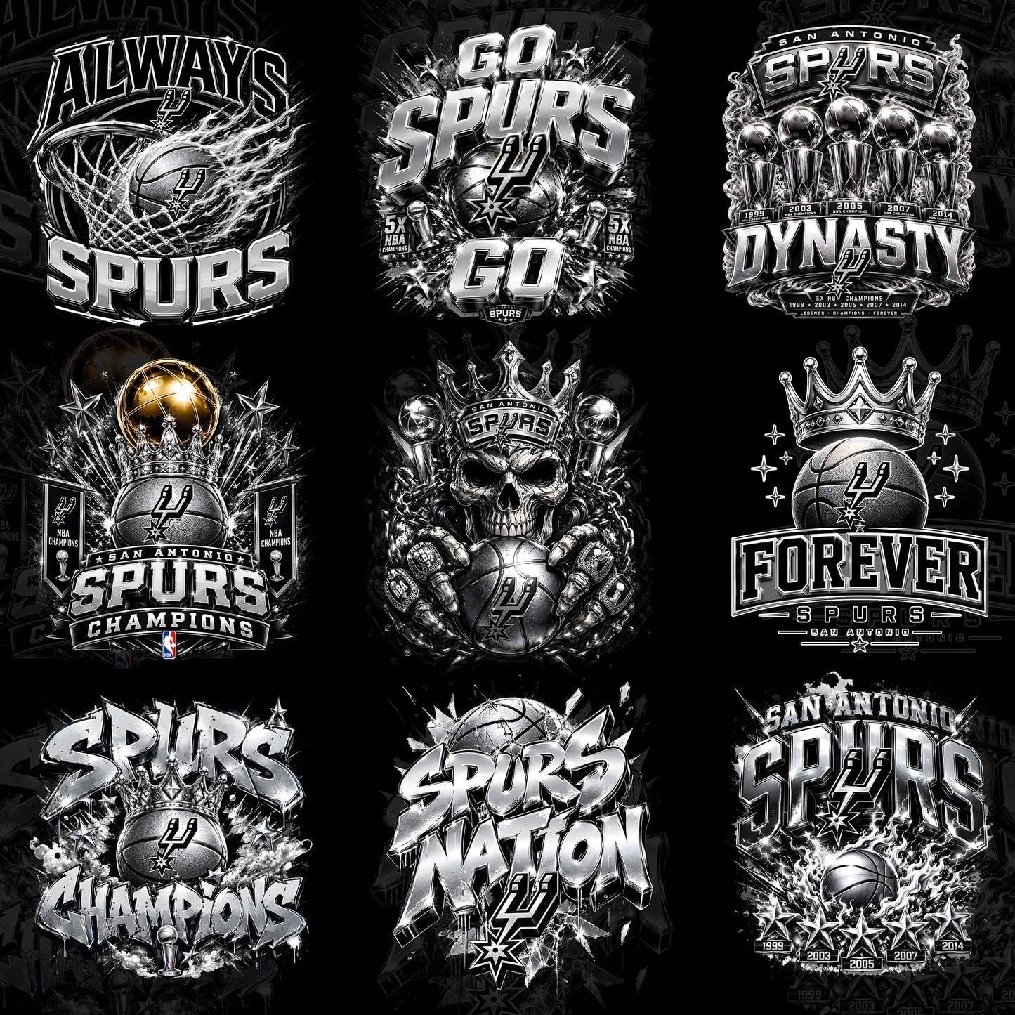 9 Exclusive San Antonio Spurs Designs