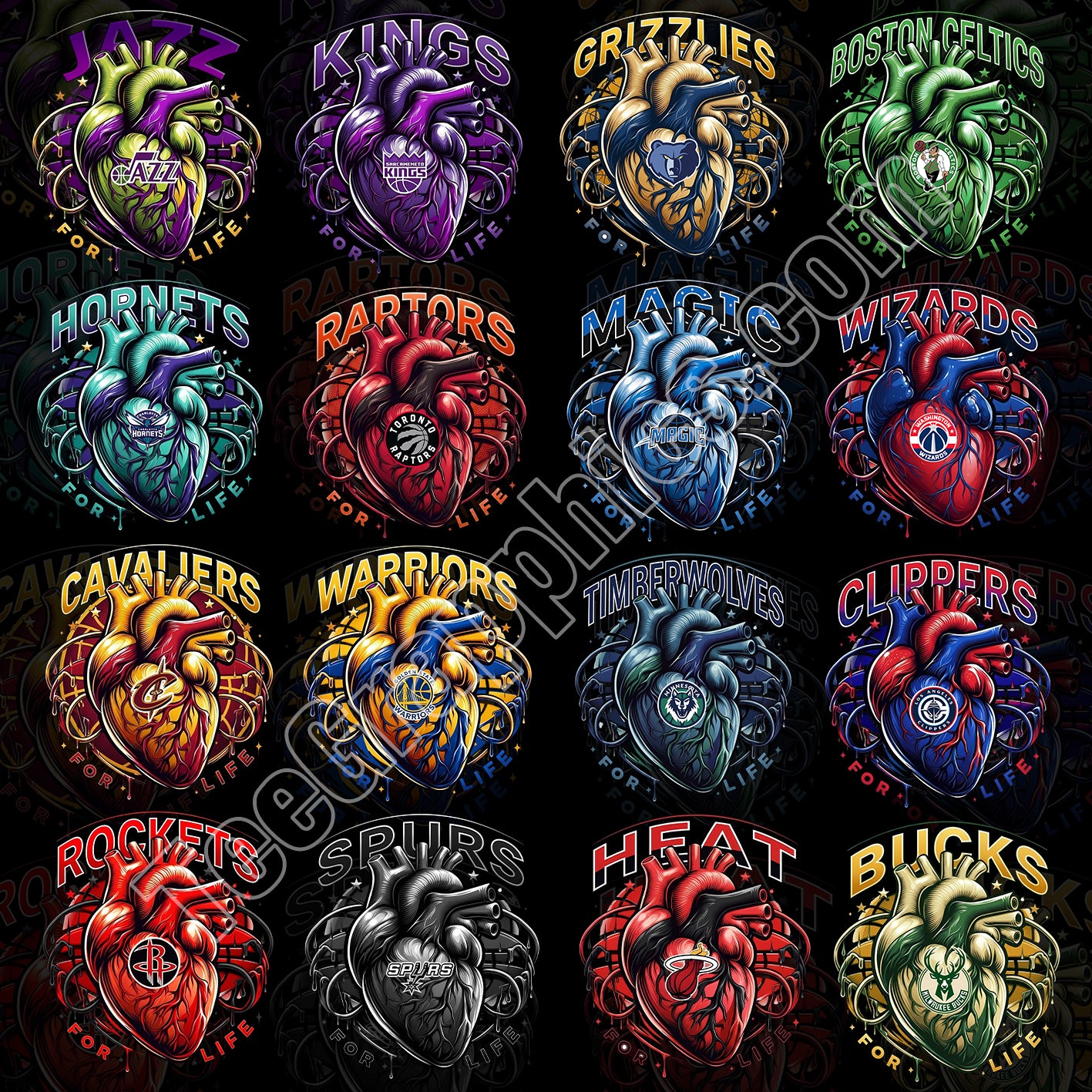 30 Heart NBA T Shirt Designs