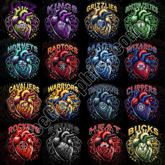 30 Heart NBA T Shirt Designs