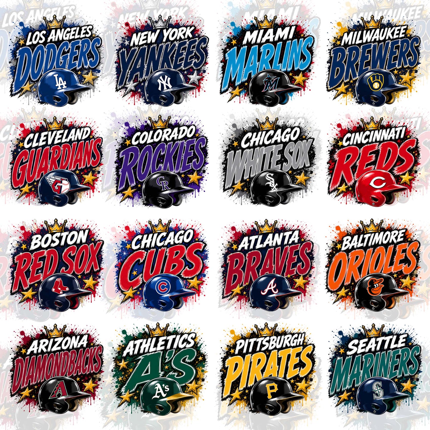30 Exclusive Graffiti MLB Designs PNG