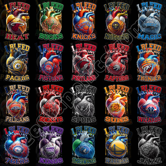 30 I Bleed NBA T Shirt Designs