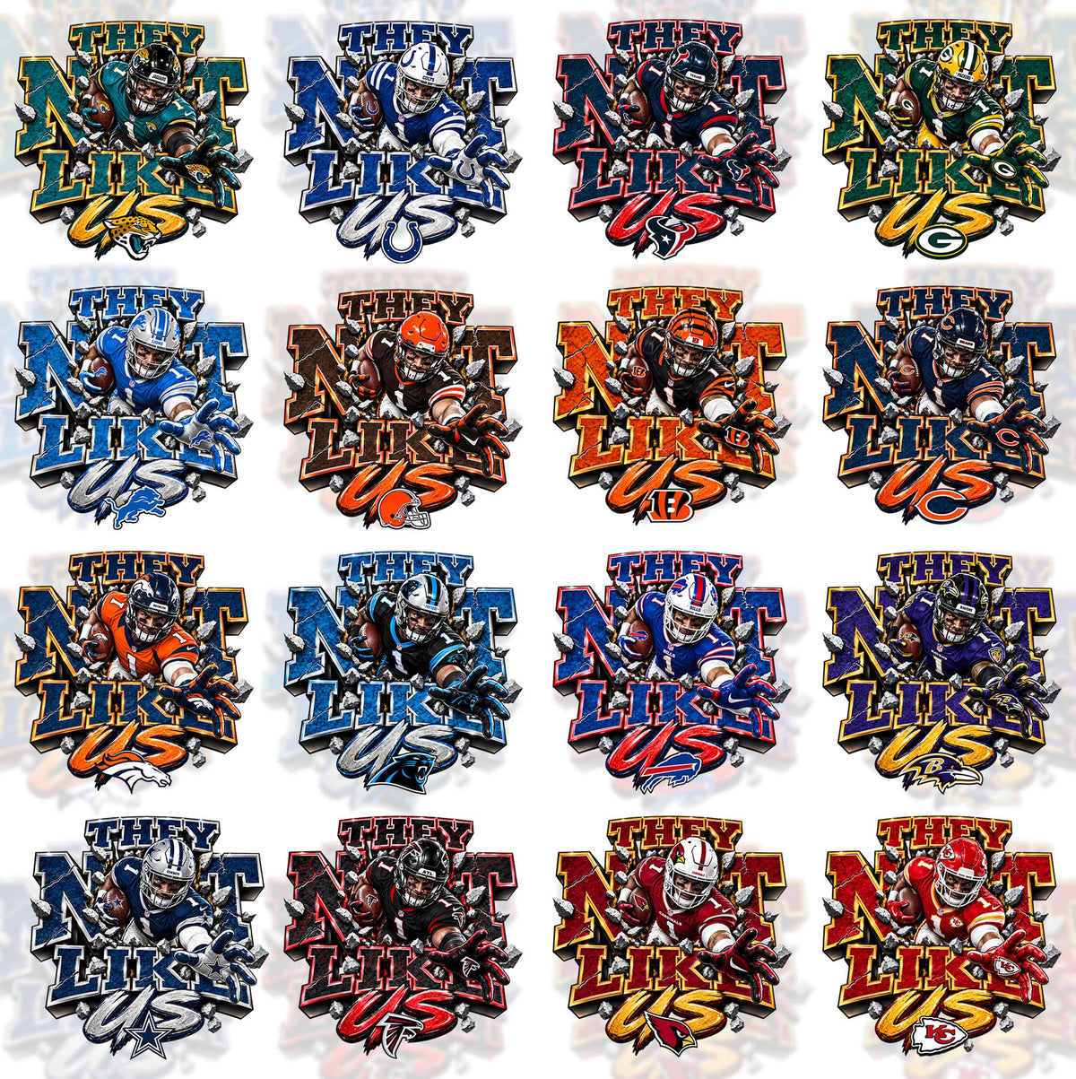 32 They Not Like Us NFL T Shirt Designs, FREE College Teams