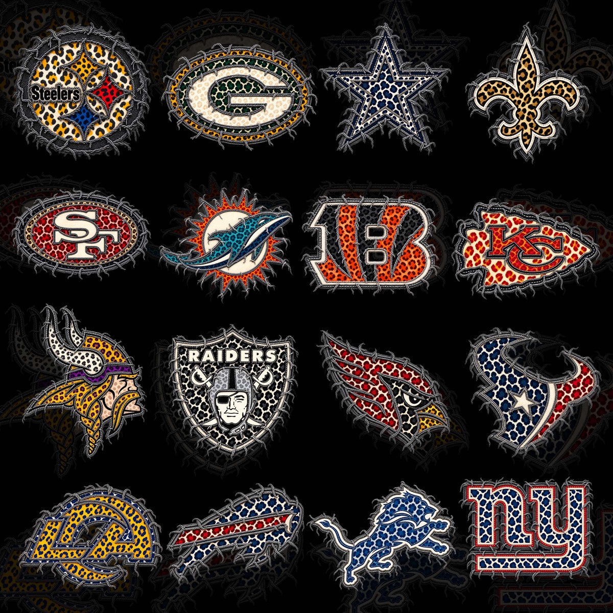 32 NFL Distressed T Shirt Designs+FREE 12 College Designs