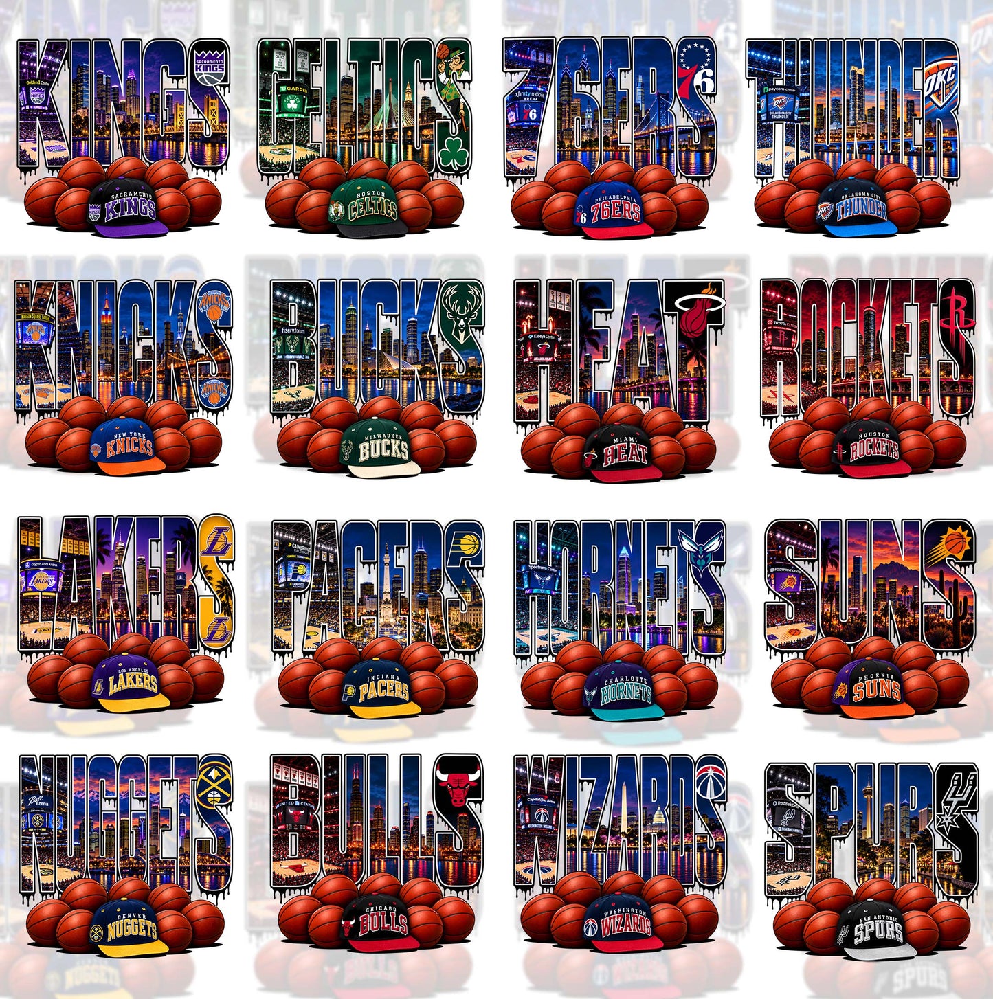 30 Letter NBA T Shirt Designs