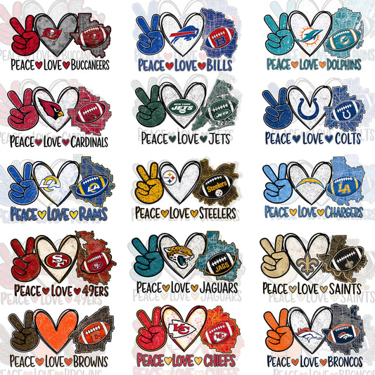32 NFL Heart Designs PNG, FREE College Teams