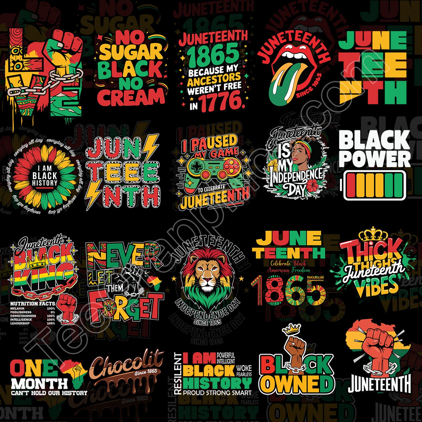 20 Juneteenth T Shirt Designs V3