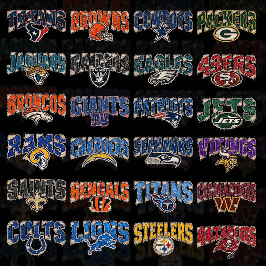 32 NFL Distressed T Shirt Designs+FREE 12 College Designs
