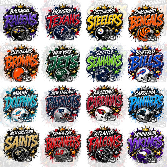 32 Exclusive Graffiti NFL Designs PNG, FREE College Teams
