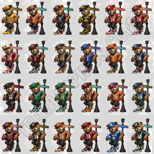 70 Street Pole Teddy College T Shirt Deisgns