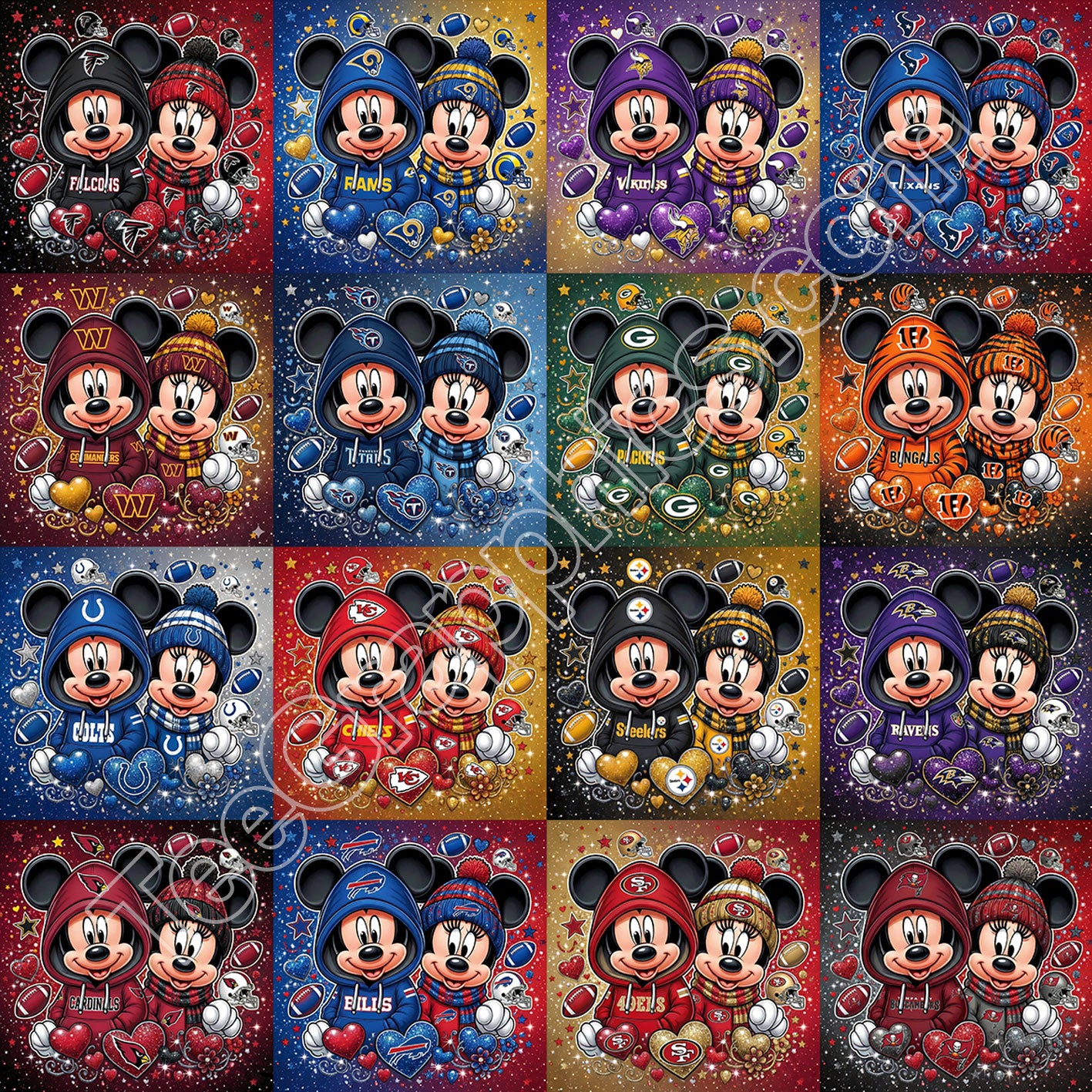 32 Mickey NFL Tumbler Designs FREE Mockups+FREE College Designs
