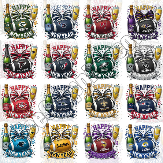 32 Happy New Year NFL T Shirt Designs + FREE College Teams