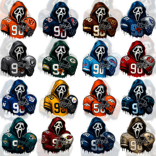 32 Ghostface NFL T Shirt Designs