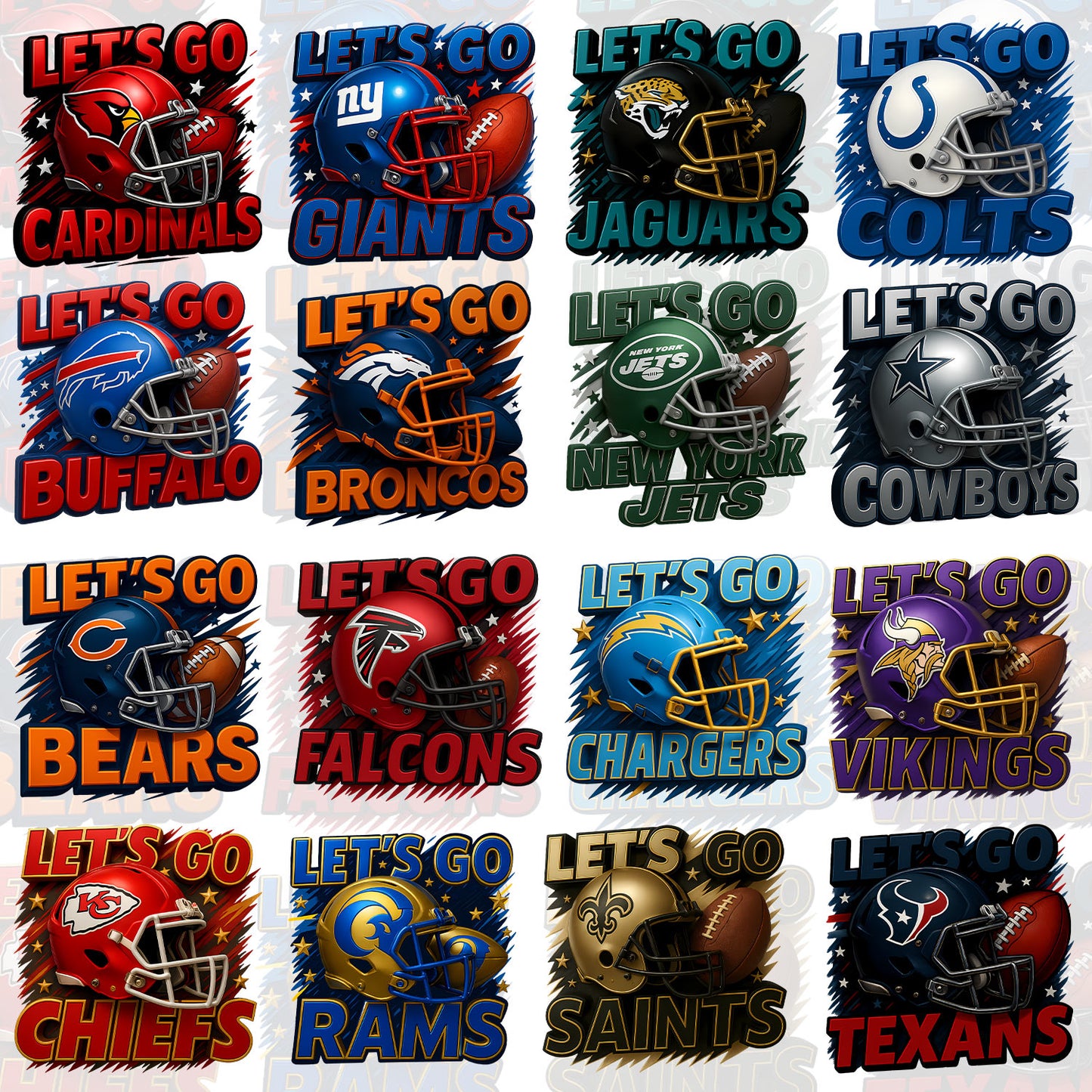 32 Let's Go NFL T Shirt Designs