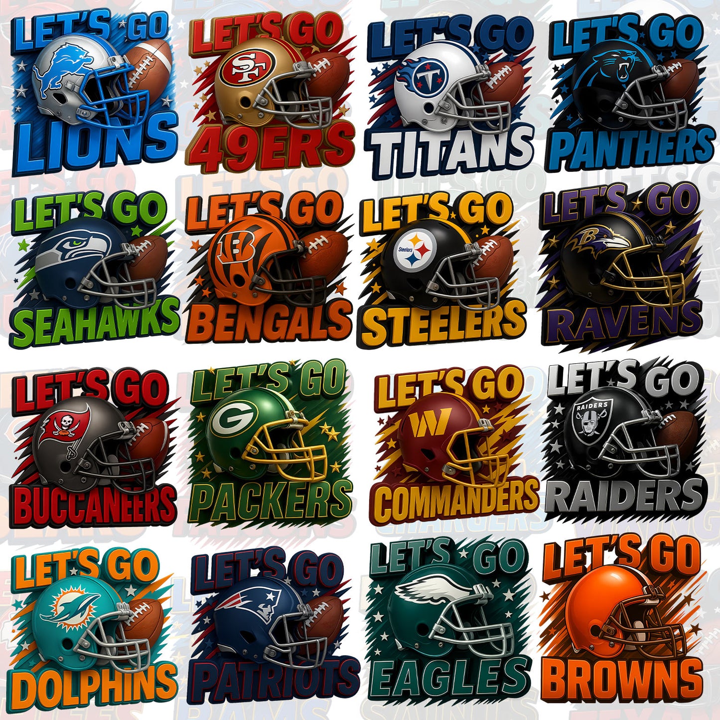 32 Let's Go NFL T Shirt Designs