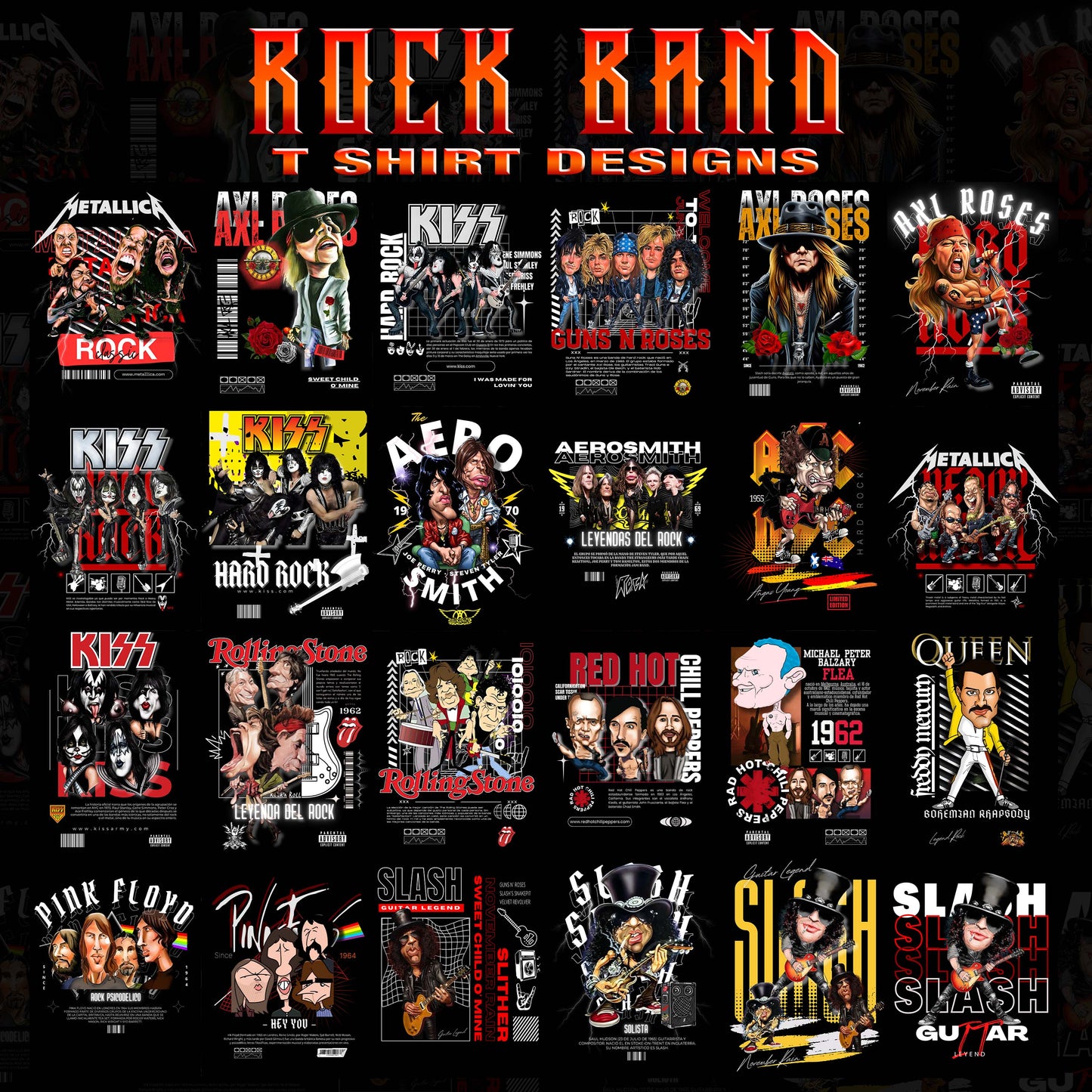 65 Latest Rock Band T Shirt Designs