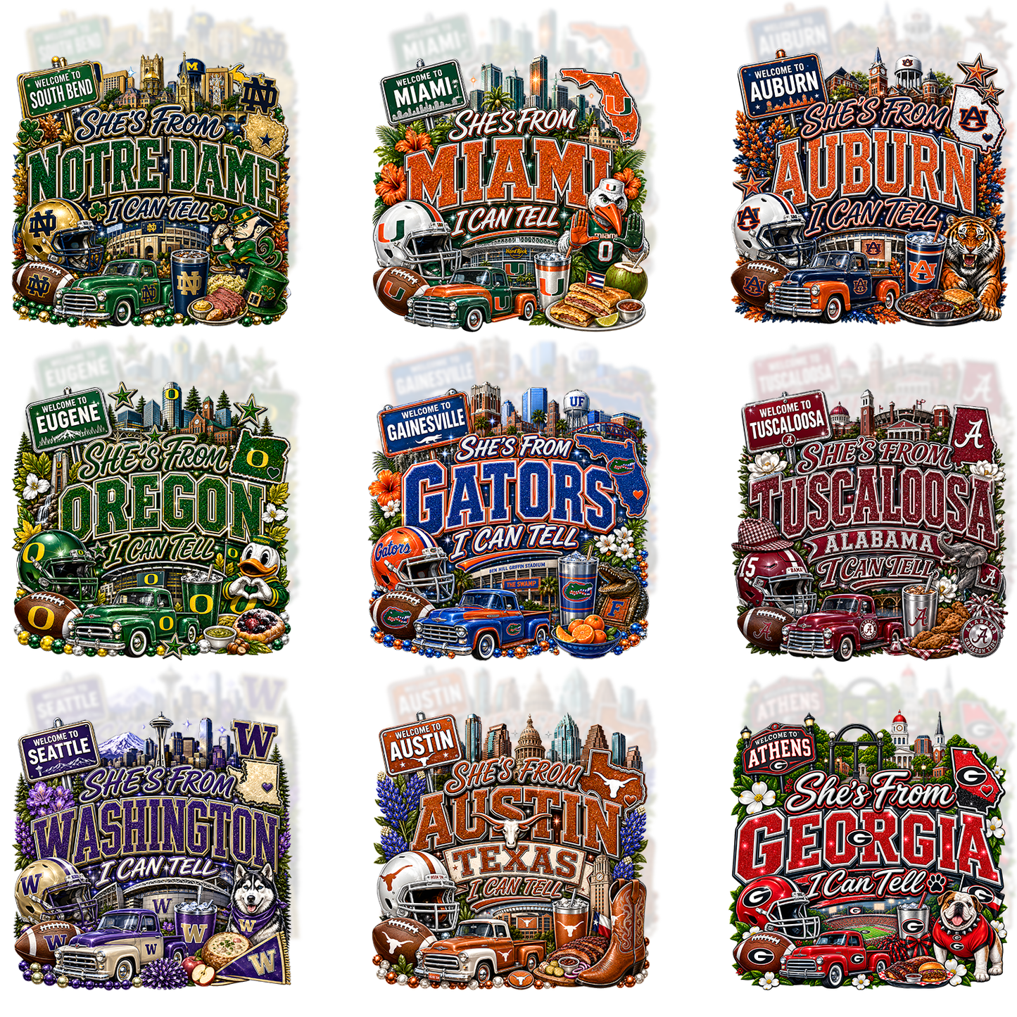 32 She's From NFL T Shirt Designs, FREE College Teams