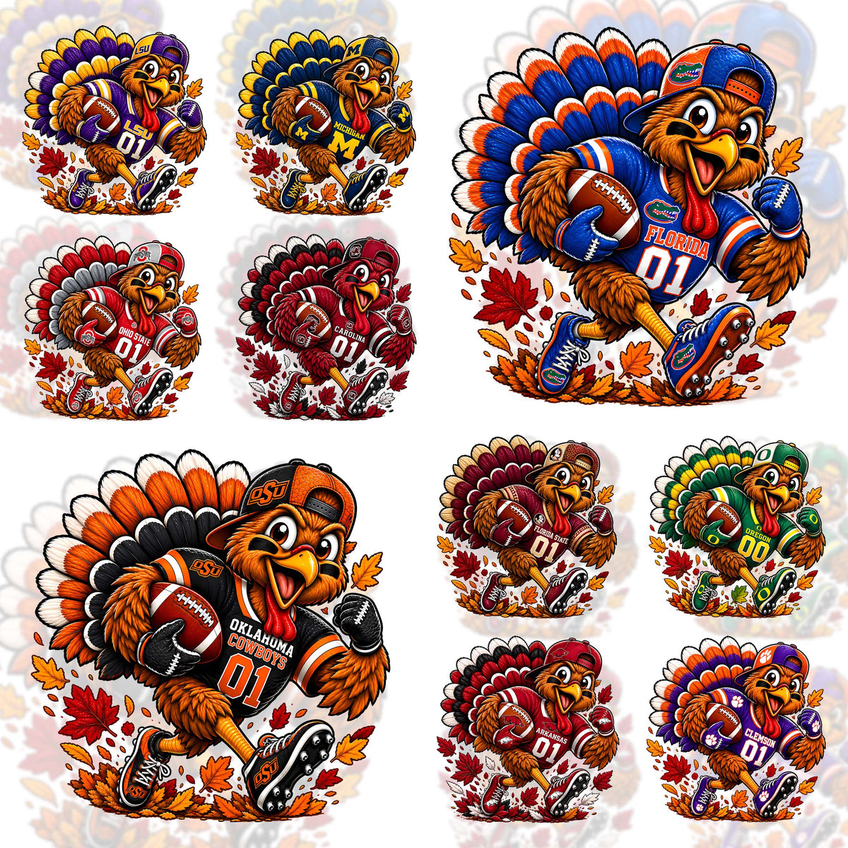 32 NFL Turkey T Shirt Designs+FREE 10 College Desings